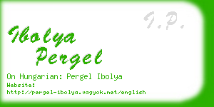 ibolya pergel business card
